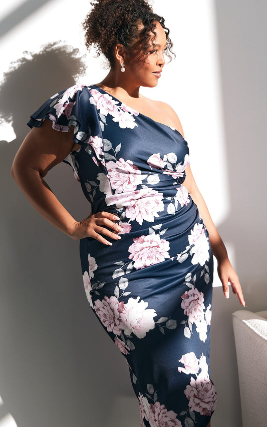 Jace Midi Dress - Navy Floral