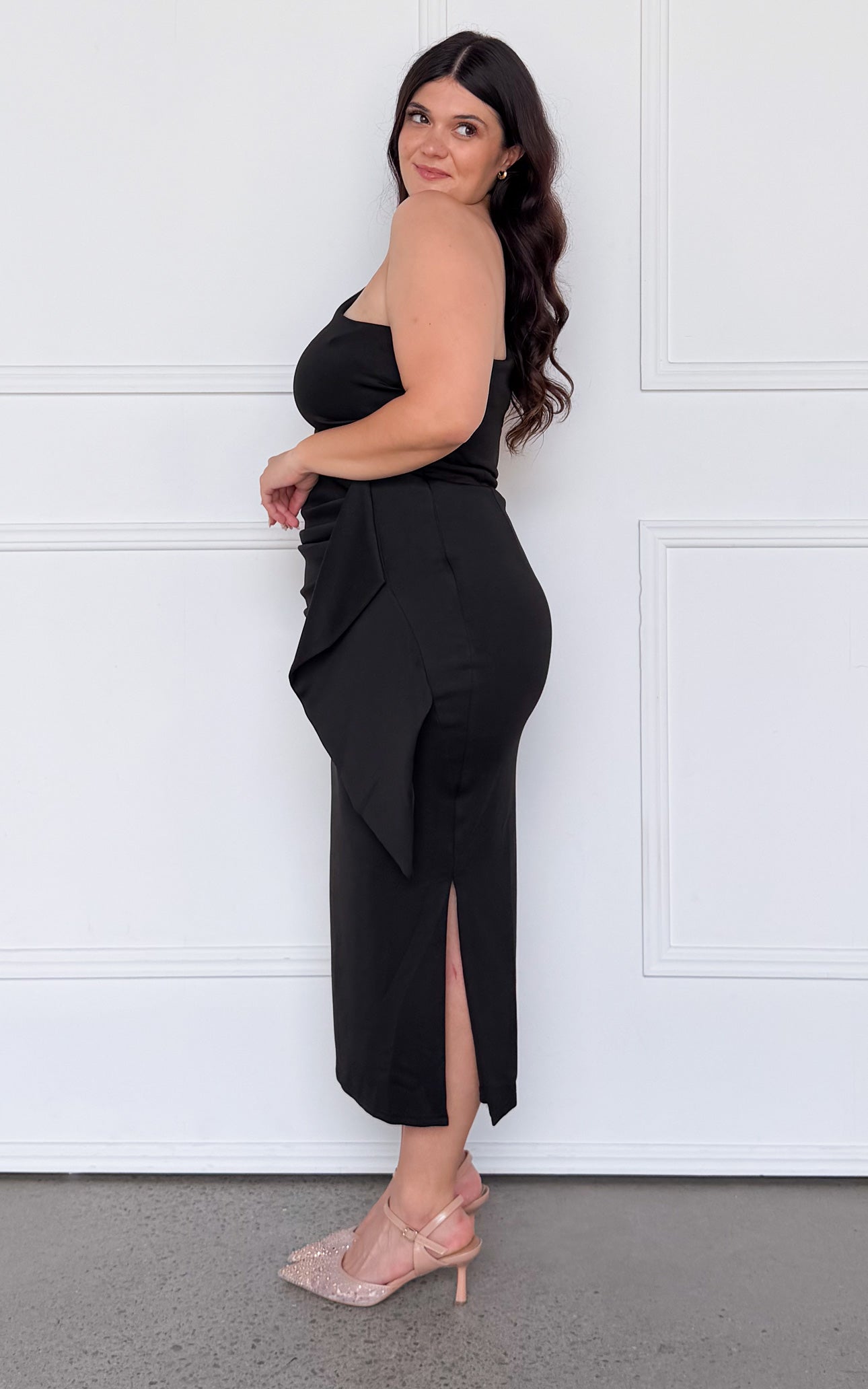 Jacee Midi Dress - Black