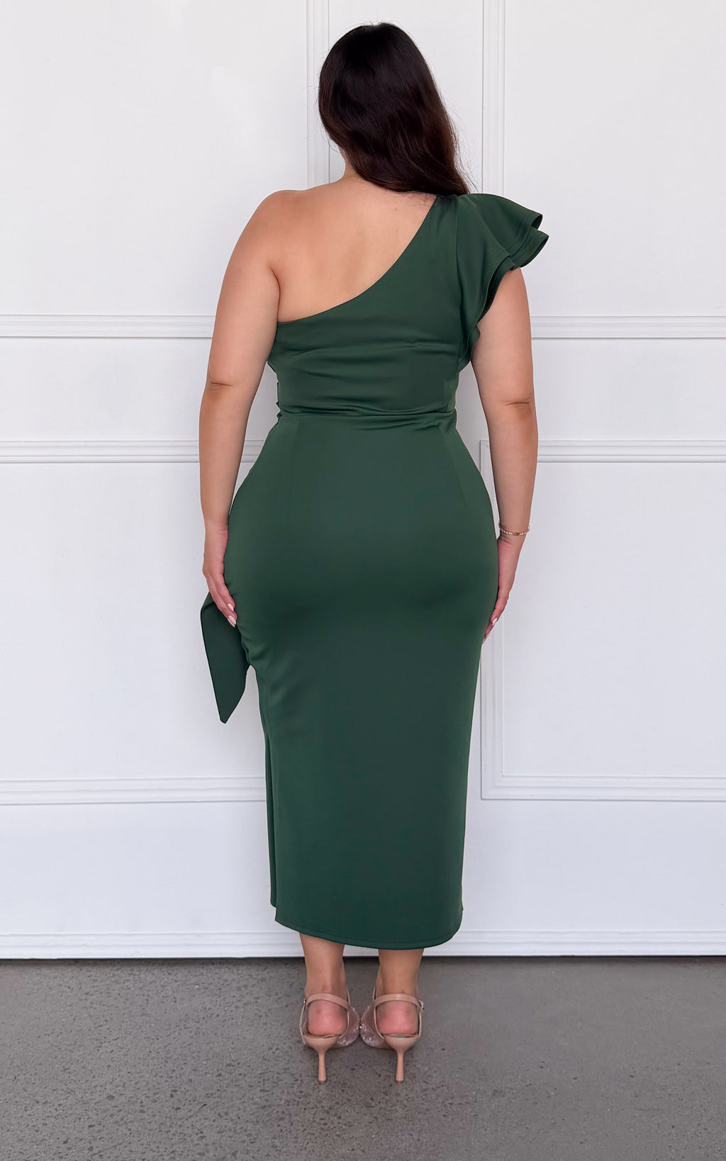 Jacee Midi Dress - Forest Green
