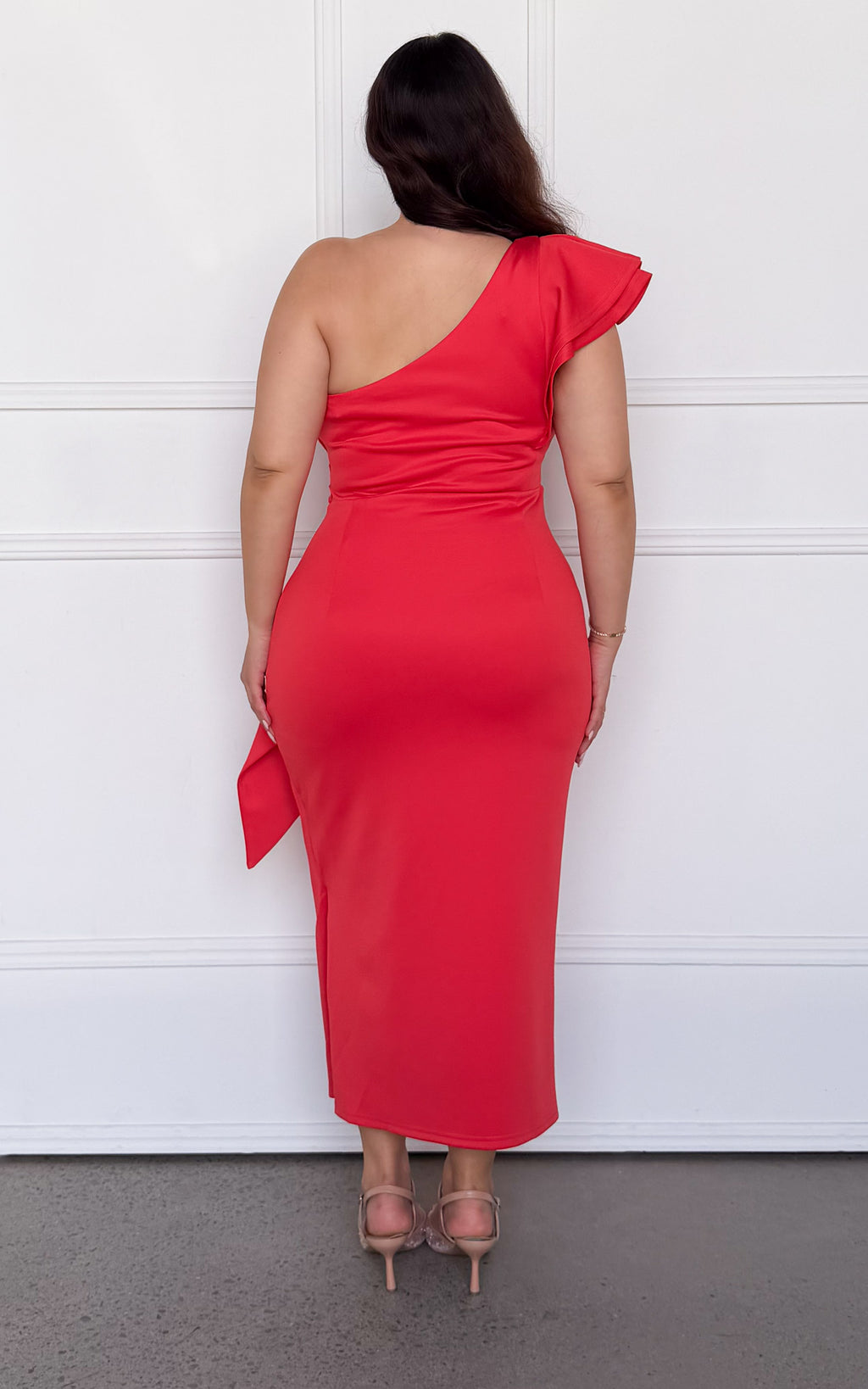 Jacee Midi Dress - Red