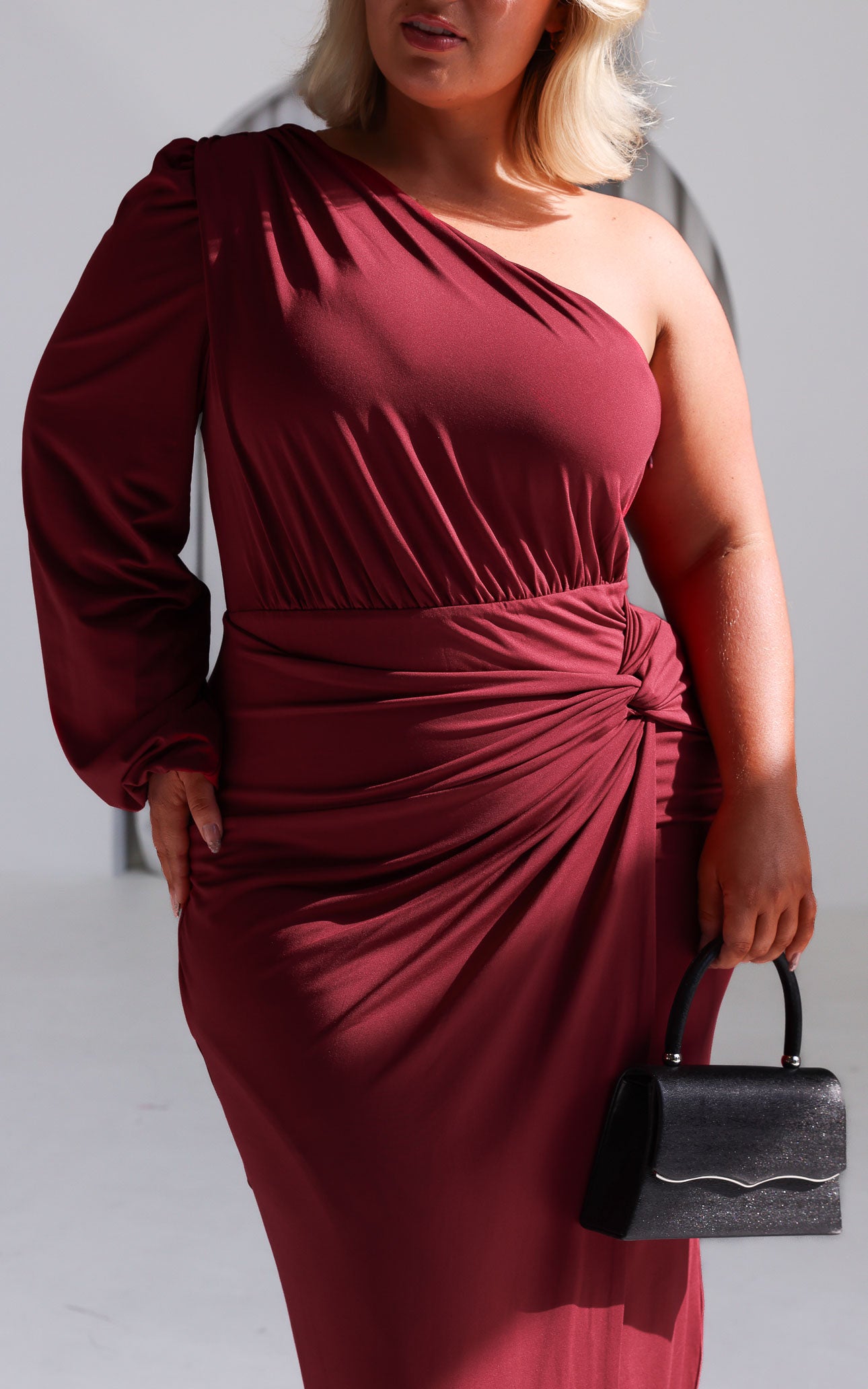 Jalisa Texture Bag - Black Sheen