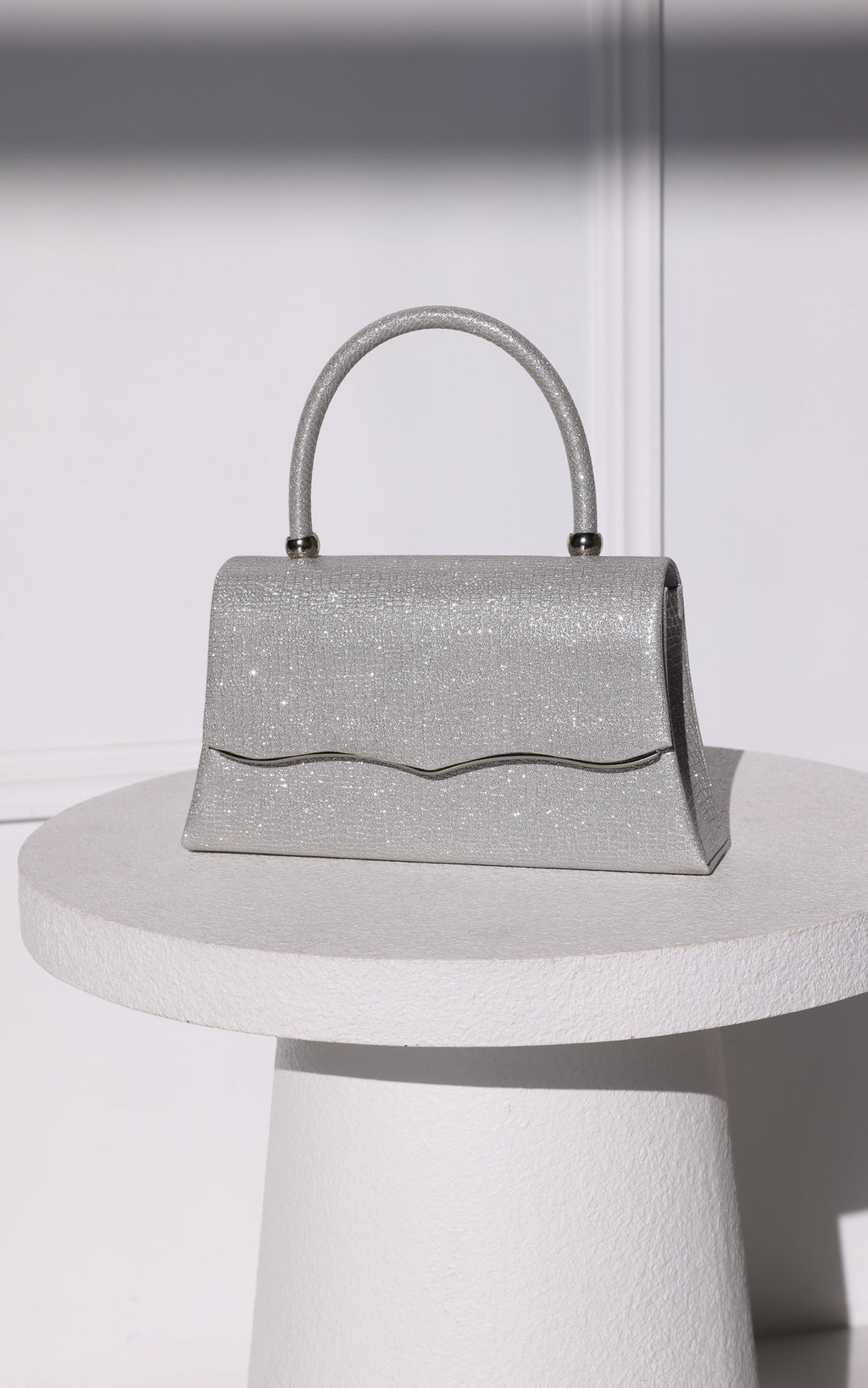 Jalisa Texture Bag - Silver Metallic