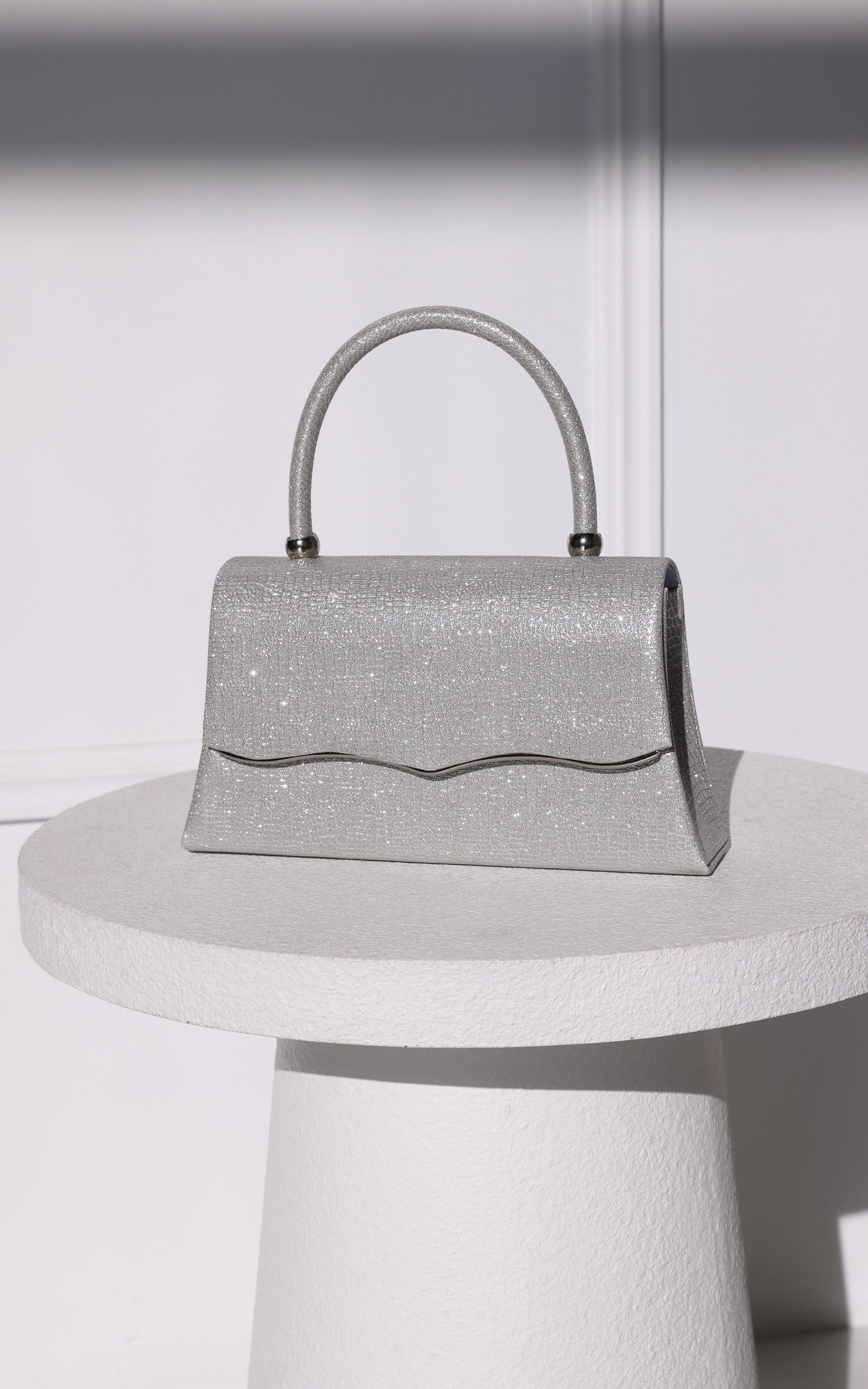 Jalisa Texture Bag - Silver Metallic