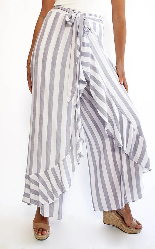 Jamina Pants - Denim Blue Stripes