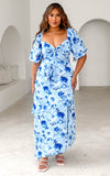Janice Maxi Dress - Blue Floral