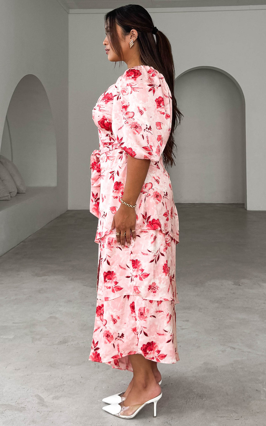 Janice Maxi Dress - Pink Floral