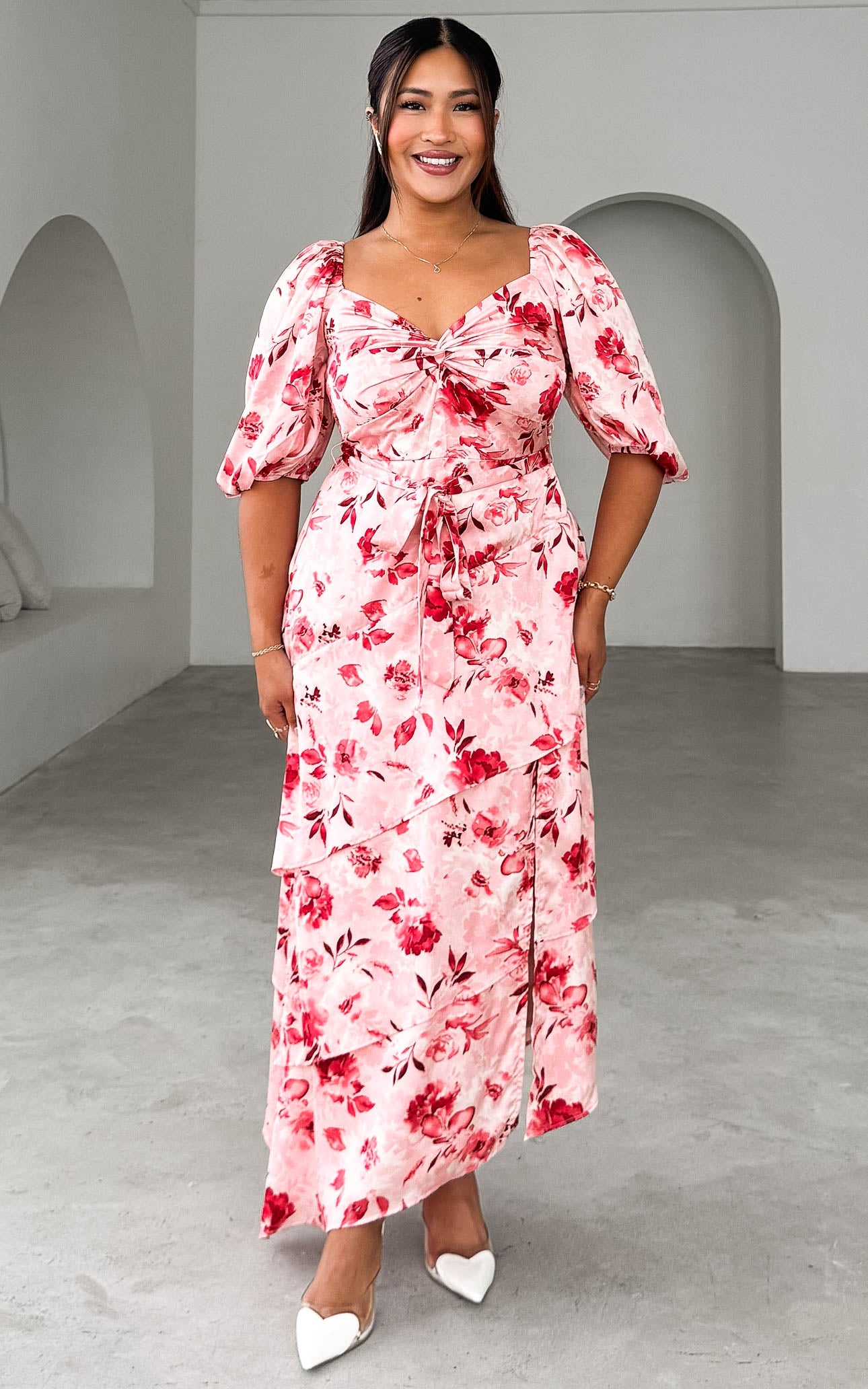 Janice Maxi Dress - Pink Floral