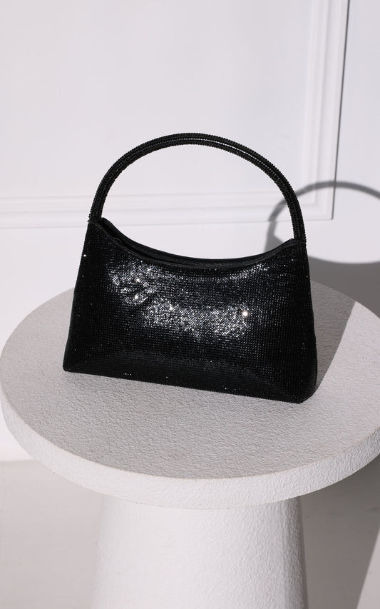 Jayda Rhinestone Bag - Black