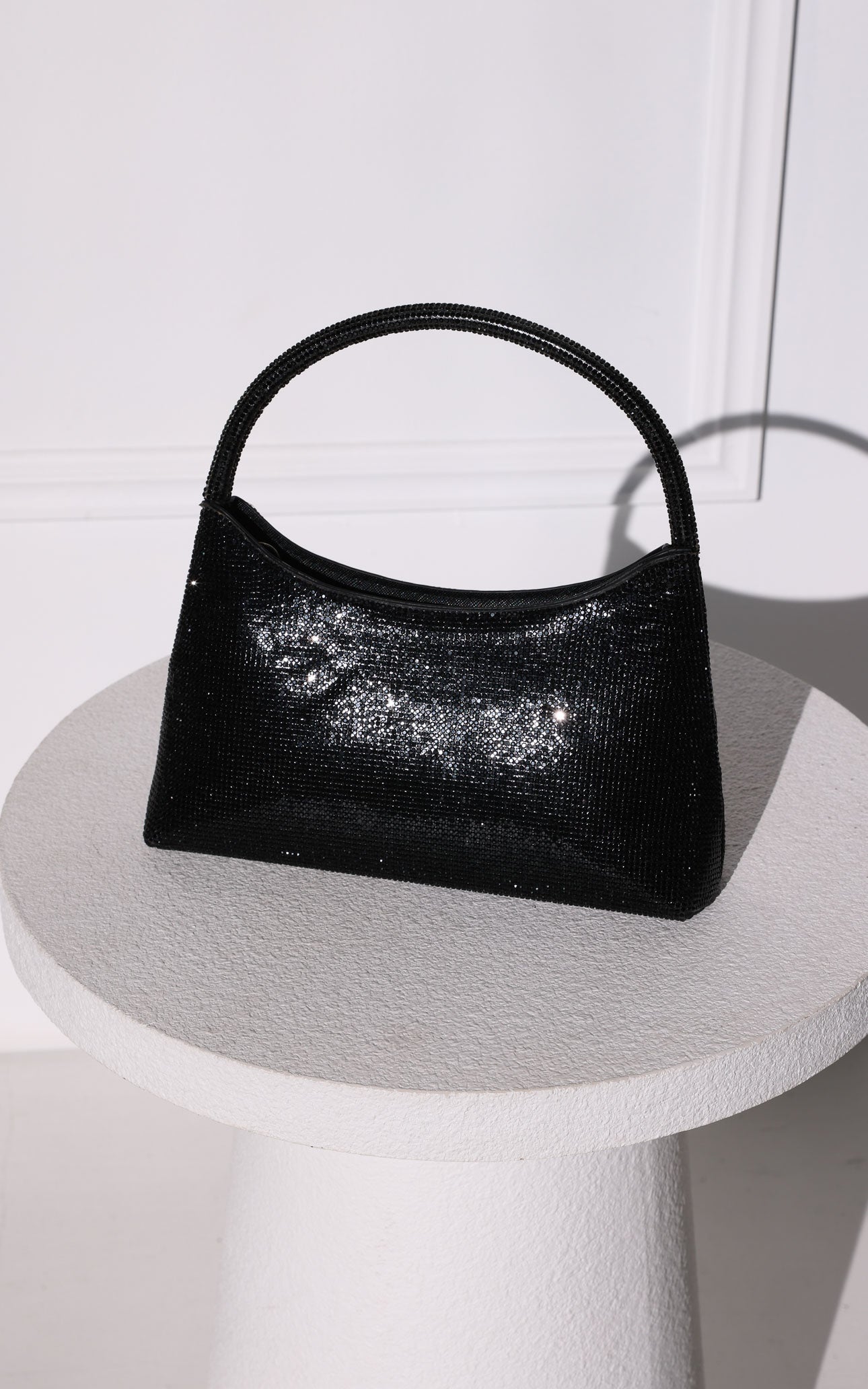 Jayda Rhinestone Bag - Black