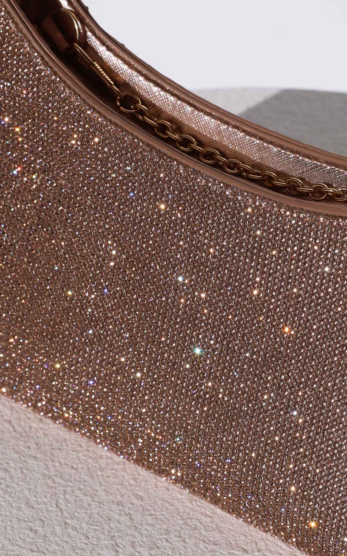 Jayda Rhinestone Bag - Rose Champagne