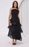 Bradshaw Maxi Dress - Black Floral Texture