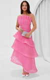 Bradshaw Maxi Dress - Pink Floral Texture