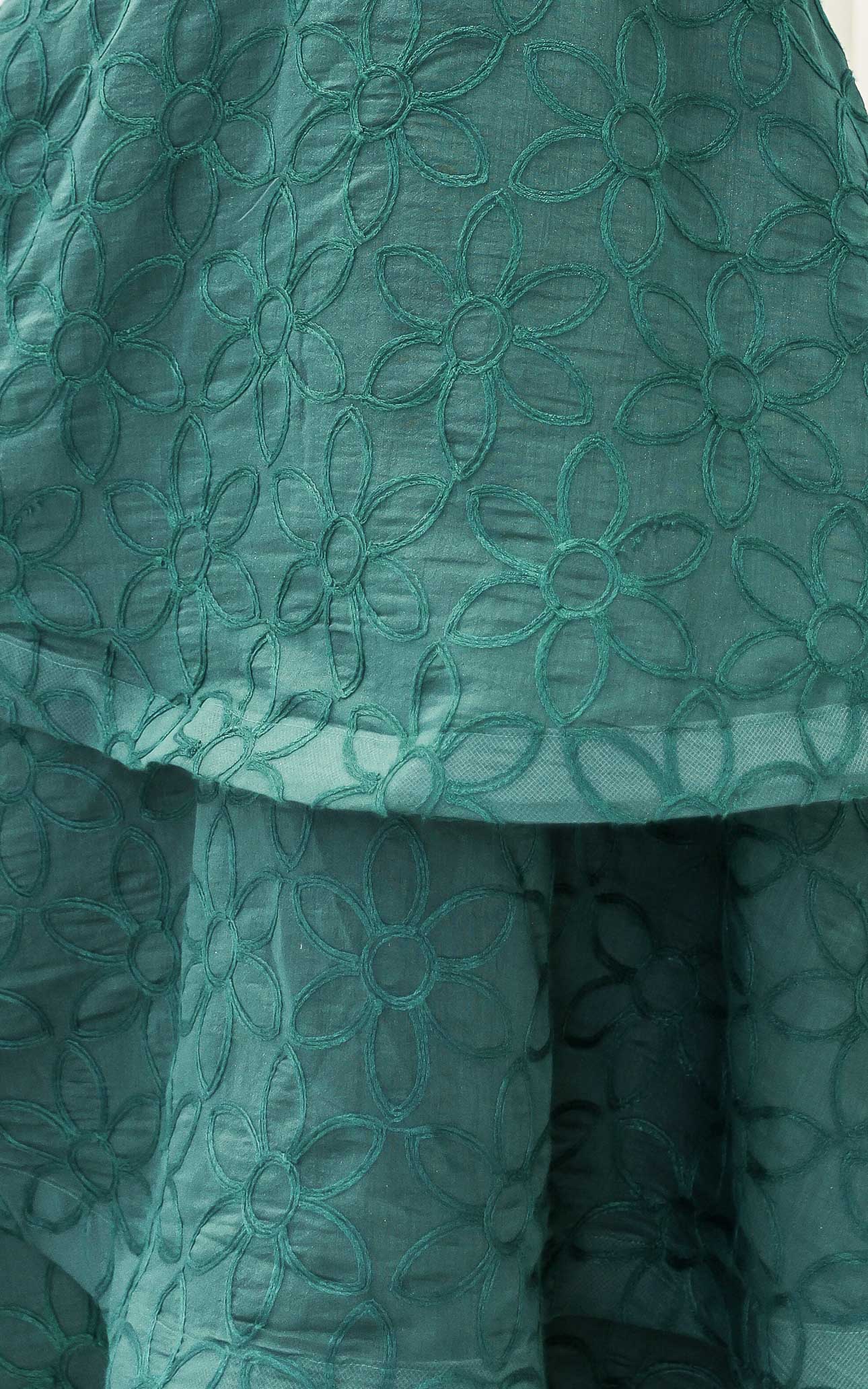 Lilibeth Midi Dress - Emerald Green Floral Texture