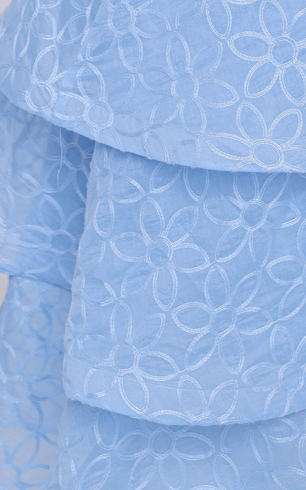Lilibeth Midi Dress - Light Blue Floral Texture