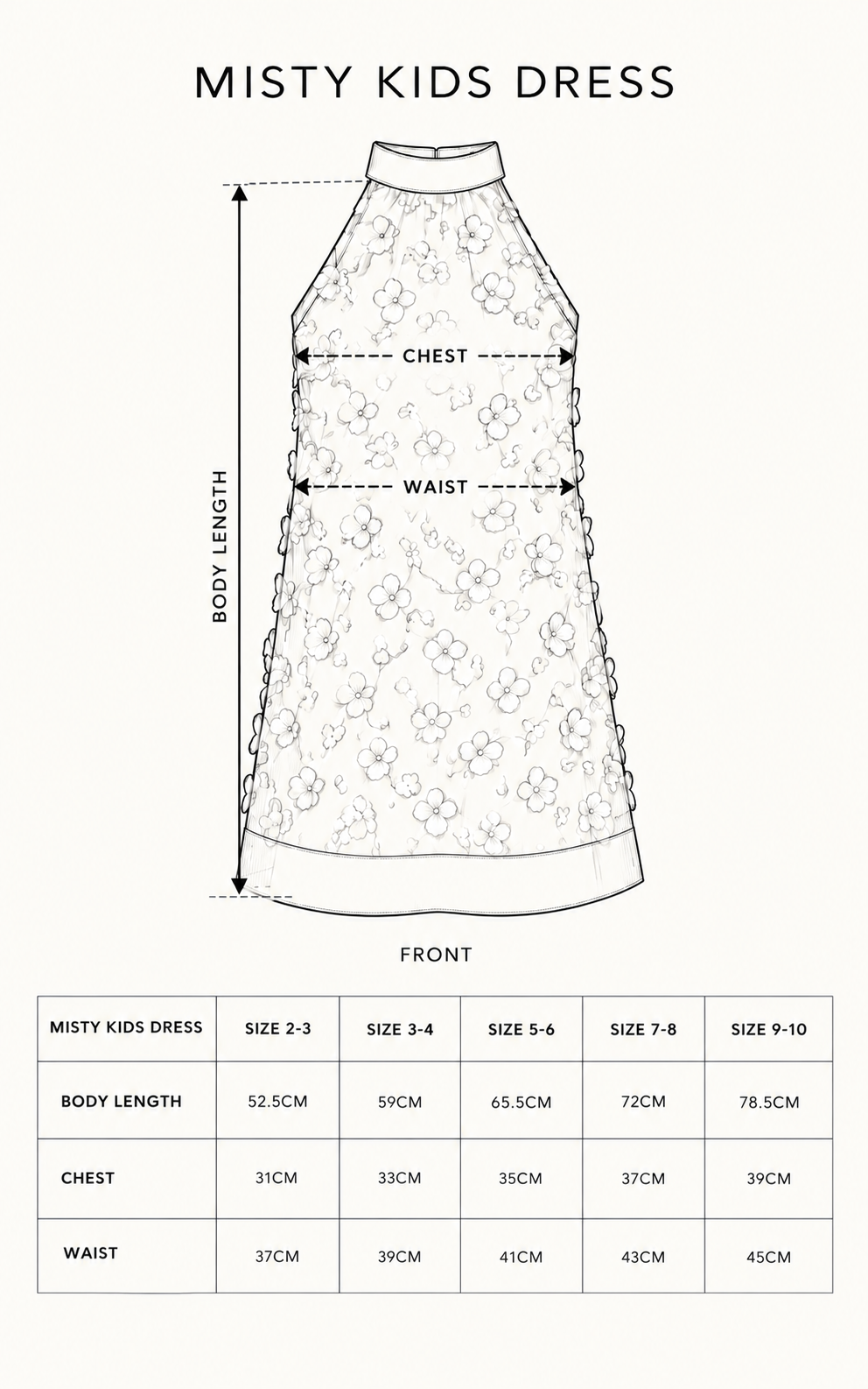 Misty Kids Dress - Dusty Blue