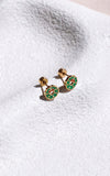 Jingle Dainty Stud Earrings - Gold Wreath