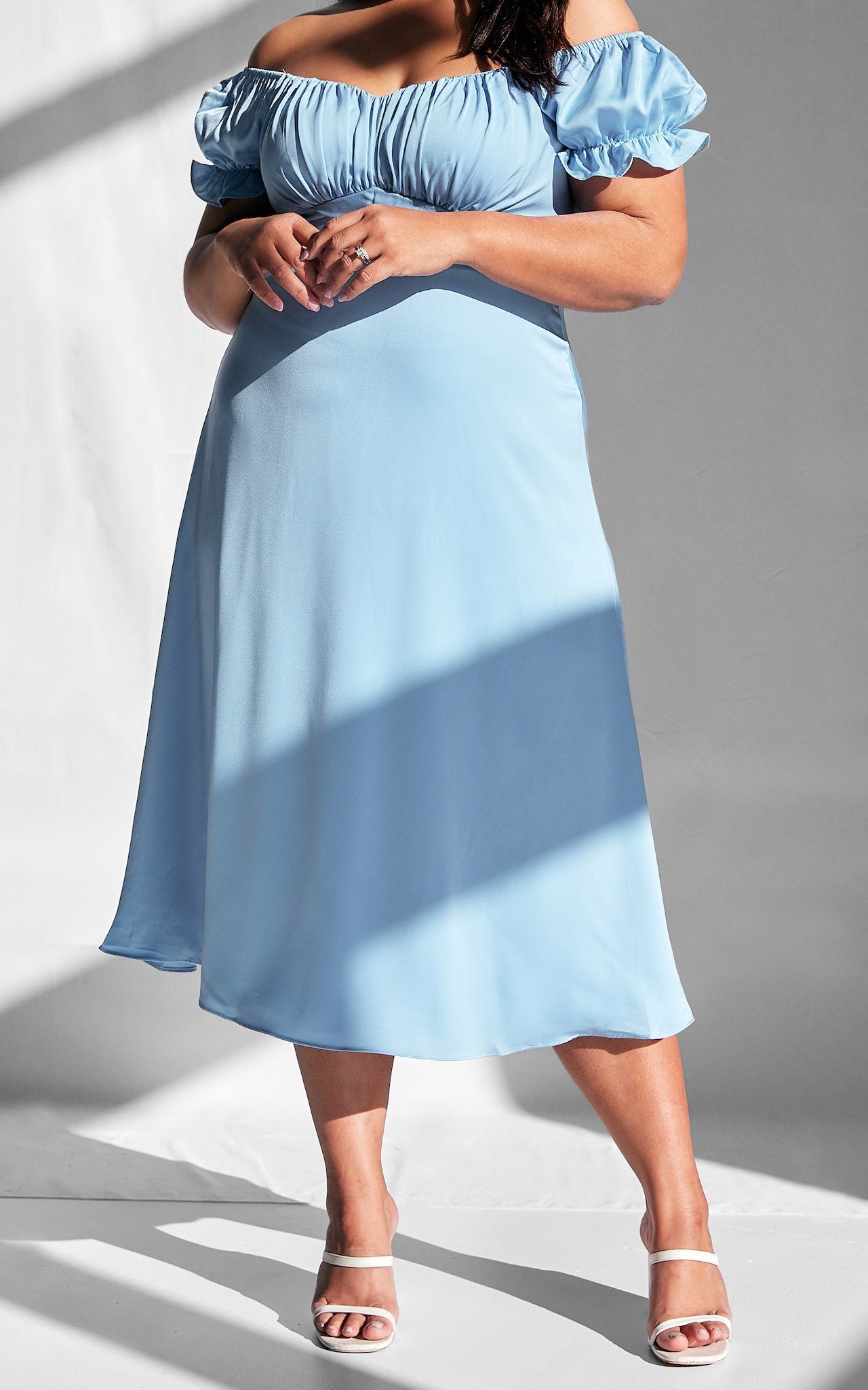 Jolene Midi Dress - Dusty Blue