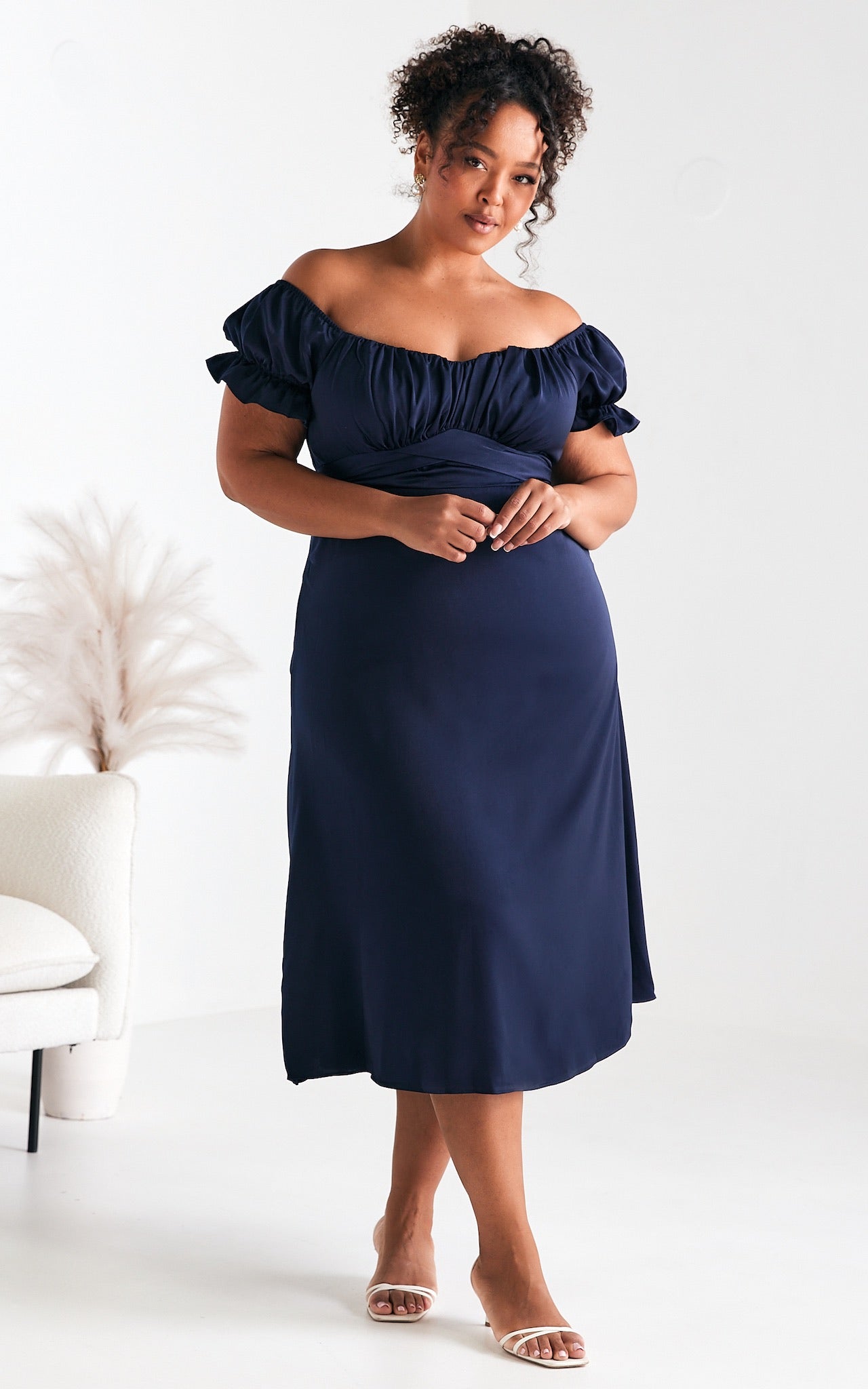 Jolene Midi Dress - Navy