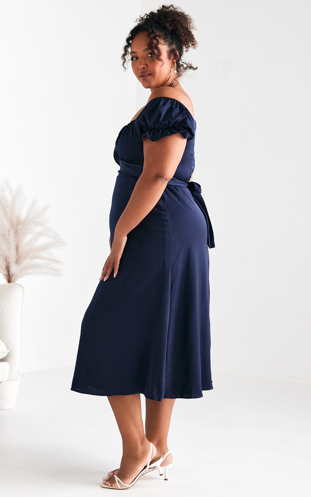 Jolene Midi Dress - Navy