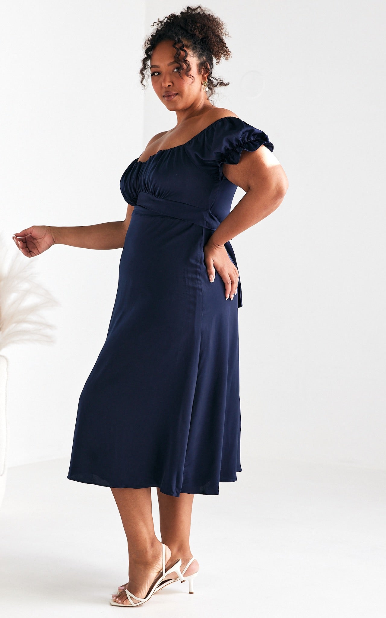 Jolene Midi Dress - Navy