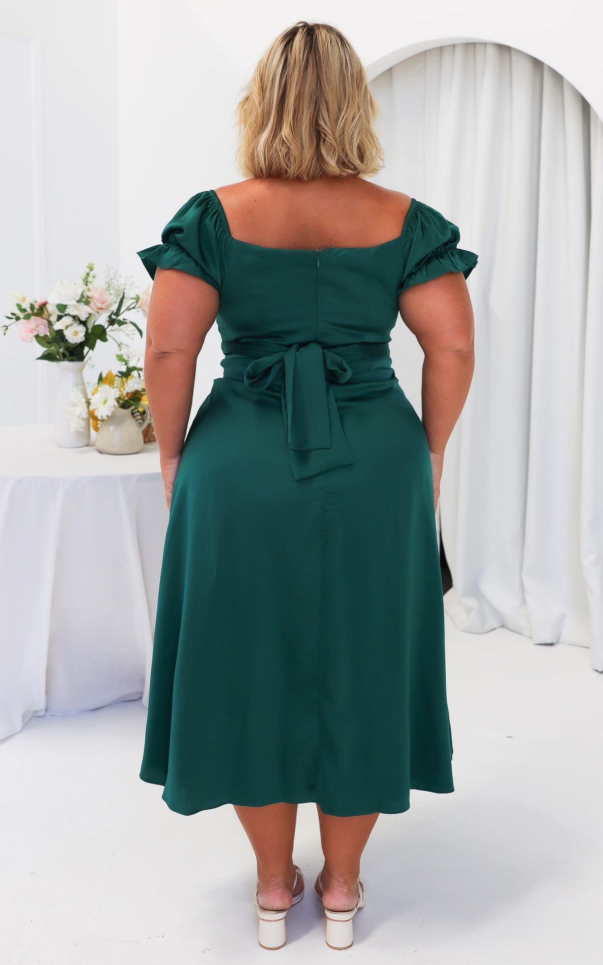 Jolene Midi Dress - Forest Green