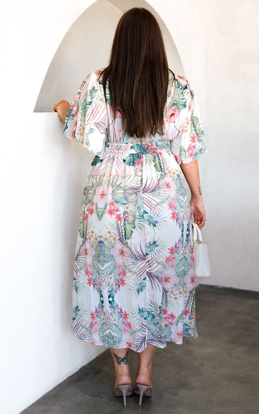 Jordina Gem Embellished Maxi Dress - Tropical Print