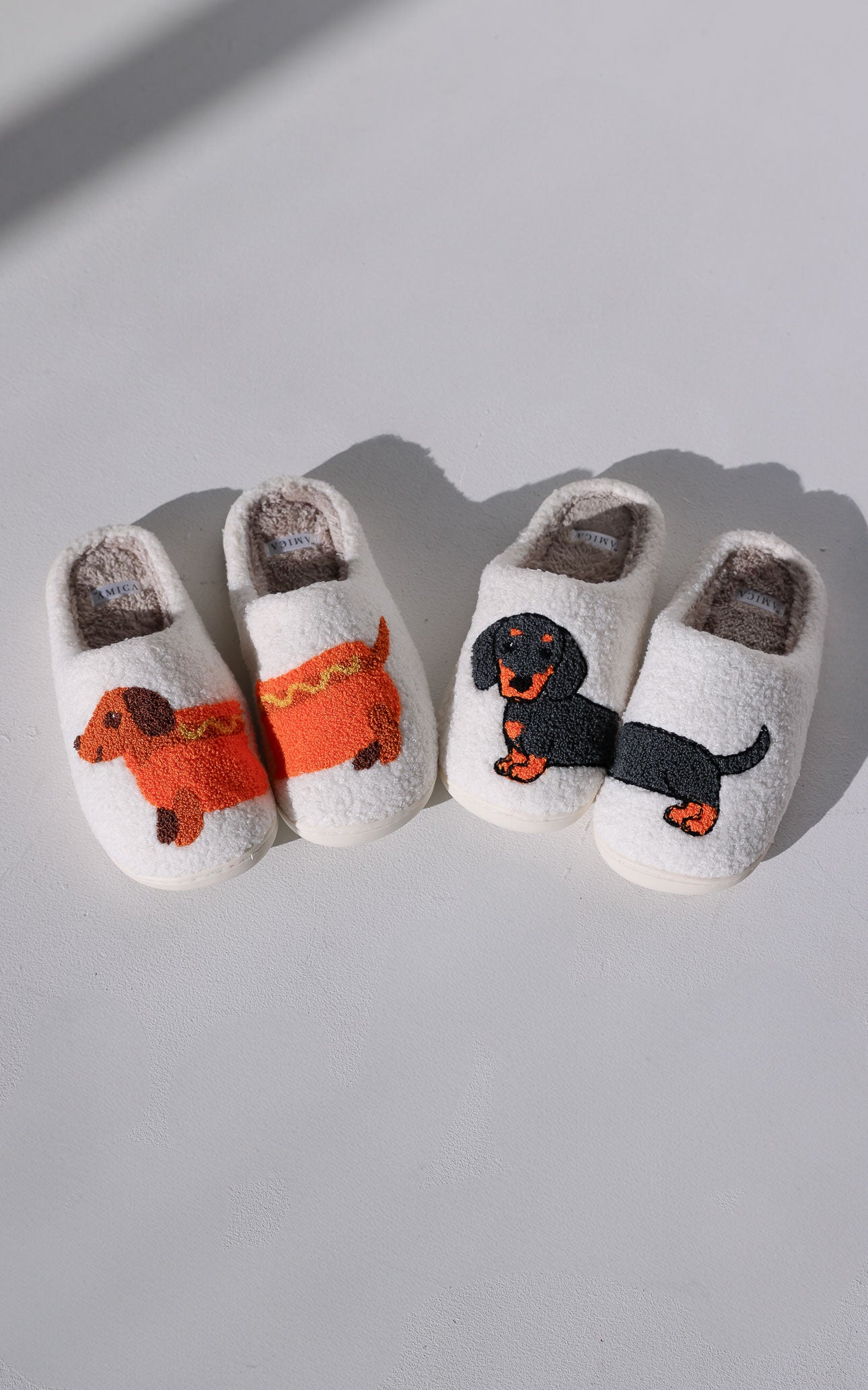 Sausage Dog Scuff Slippers - Brown Hotdog
