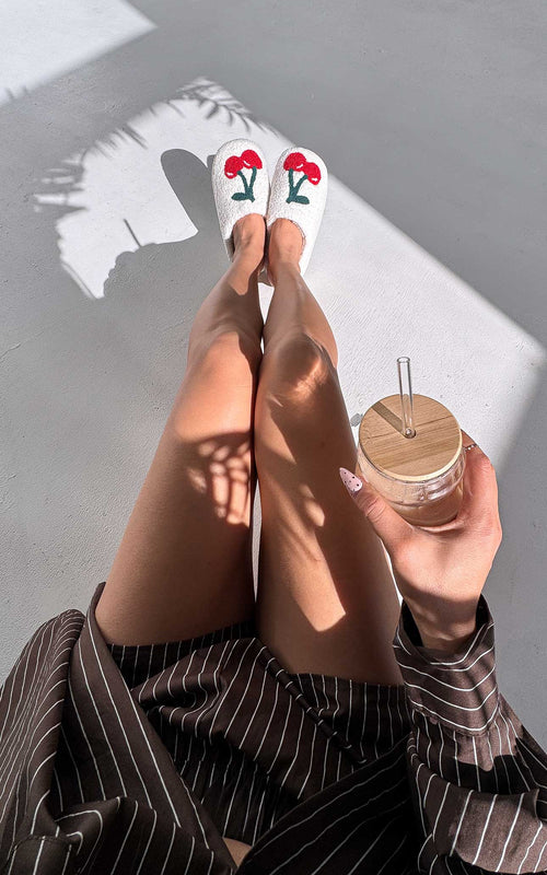 Wellsy Scuff Slippers - Cherry