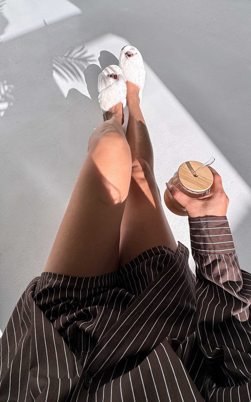 Walk To You Cross Slippers - Cream