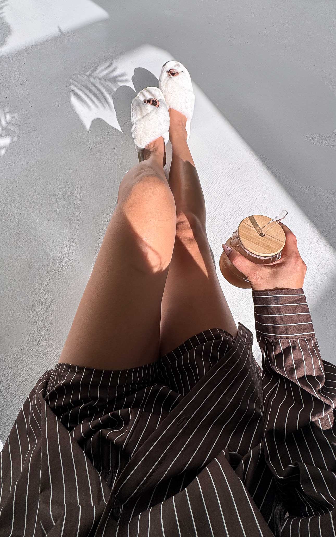 Walk To You Cross Slippers - Cream