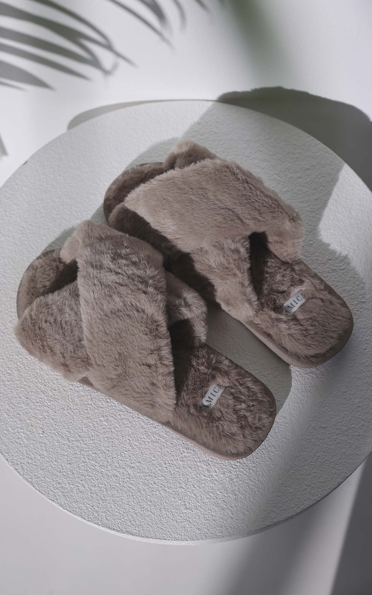 Walk To You Cross Slippers - Grey Taupe