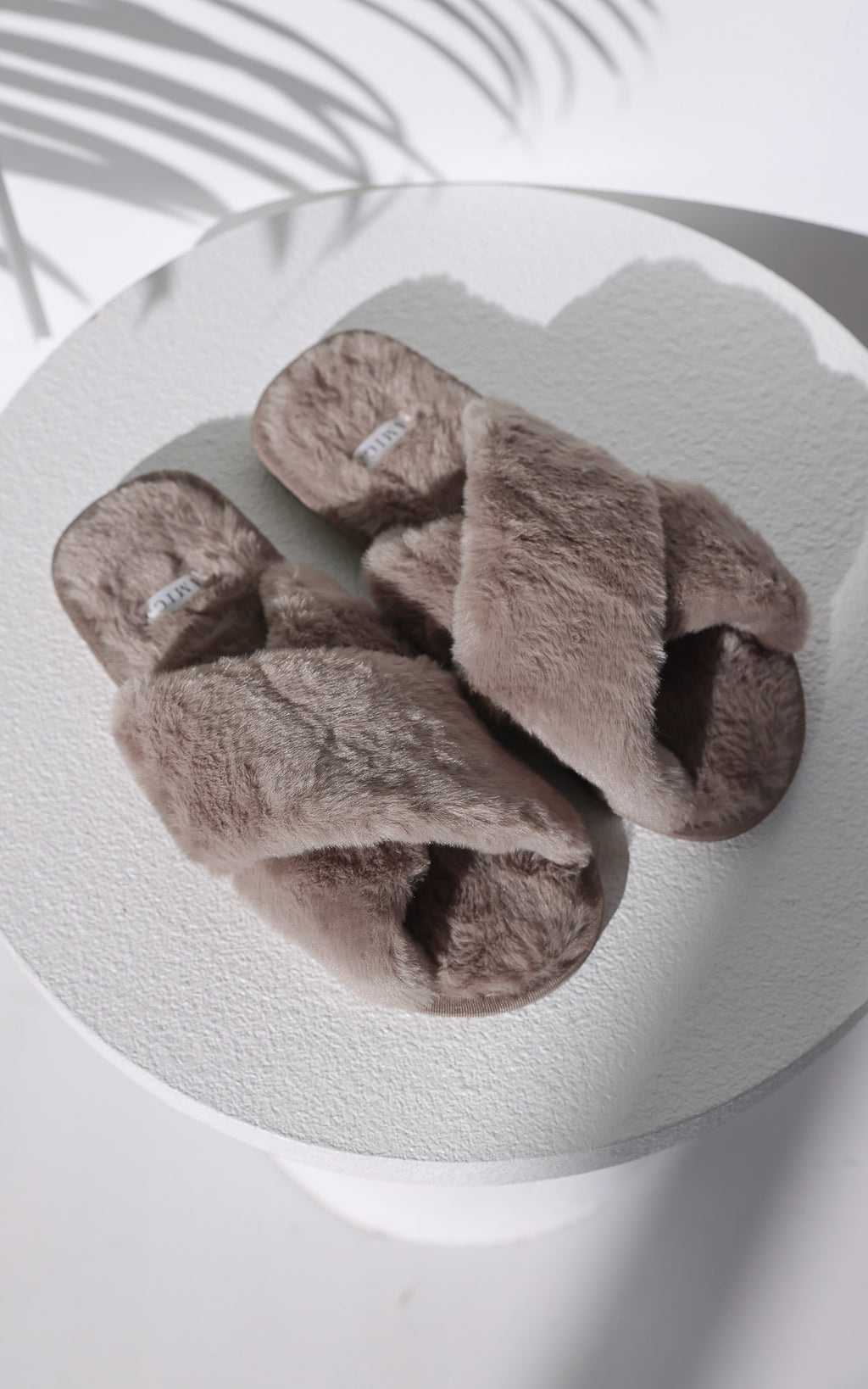 Walk To You Cross Slippers - Grey Taupe