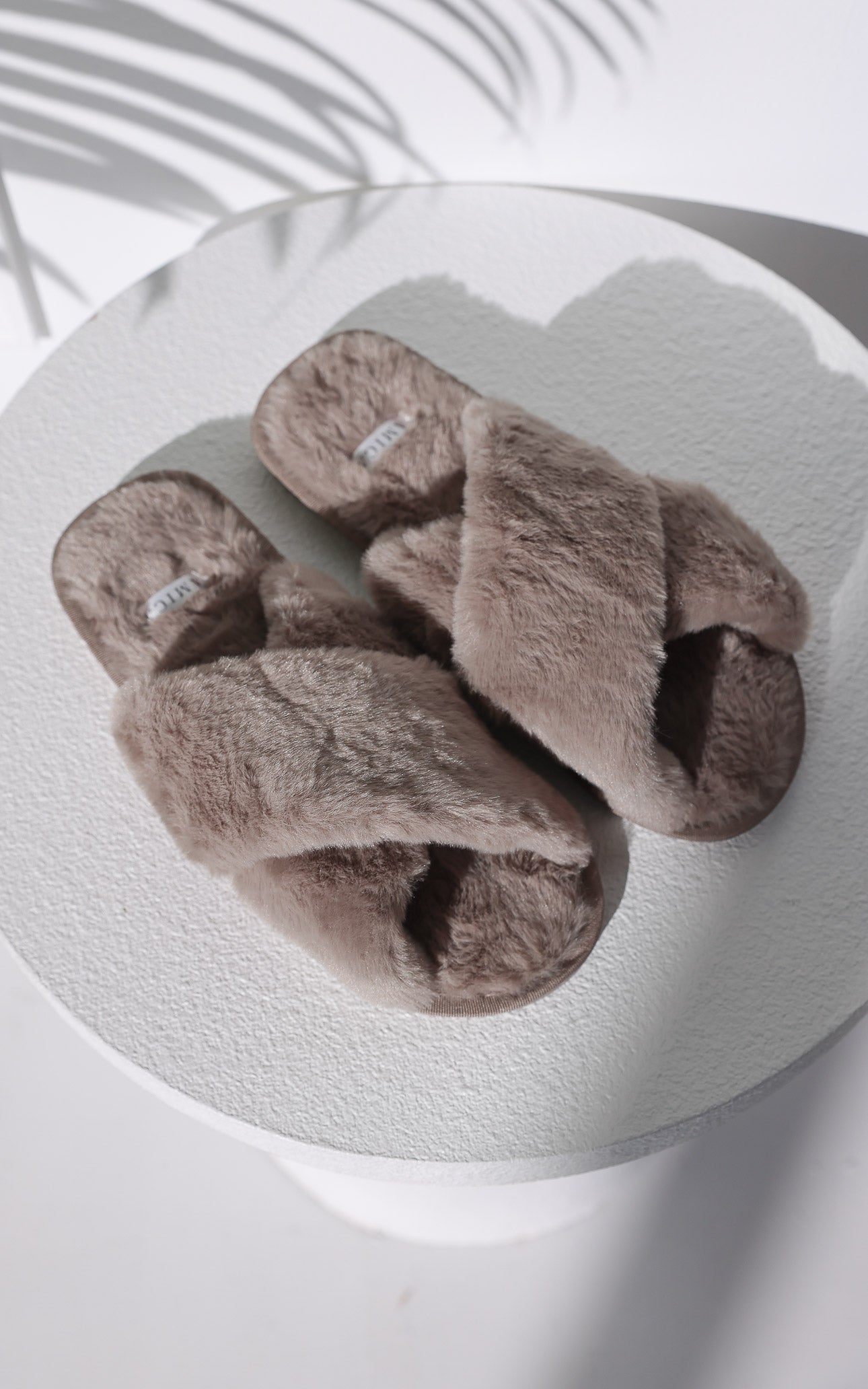 Walk To You Cross Slippers - Grey Taupe