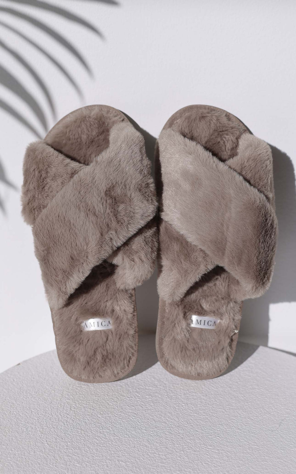 Walk To You Cross Slippers - Grey Taupe