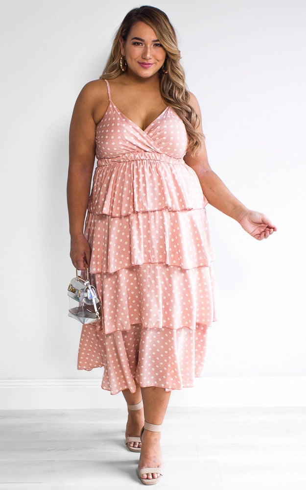 Judi Dress - Pink Polka