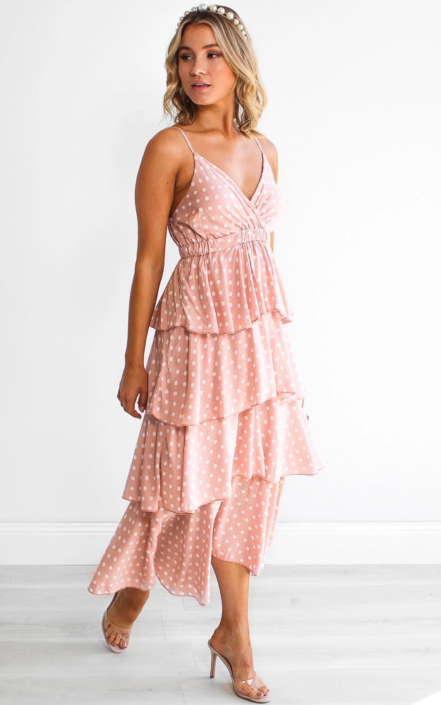 Judi Dress - Pink Polka