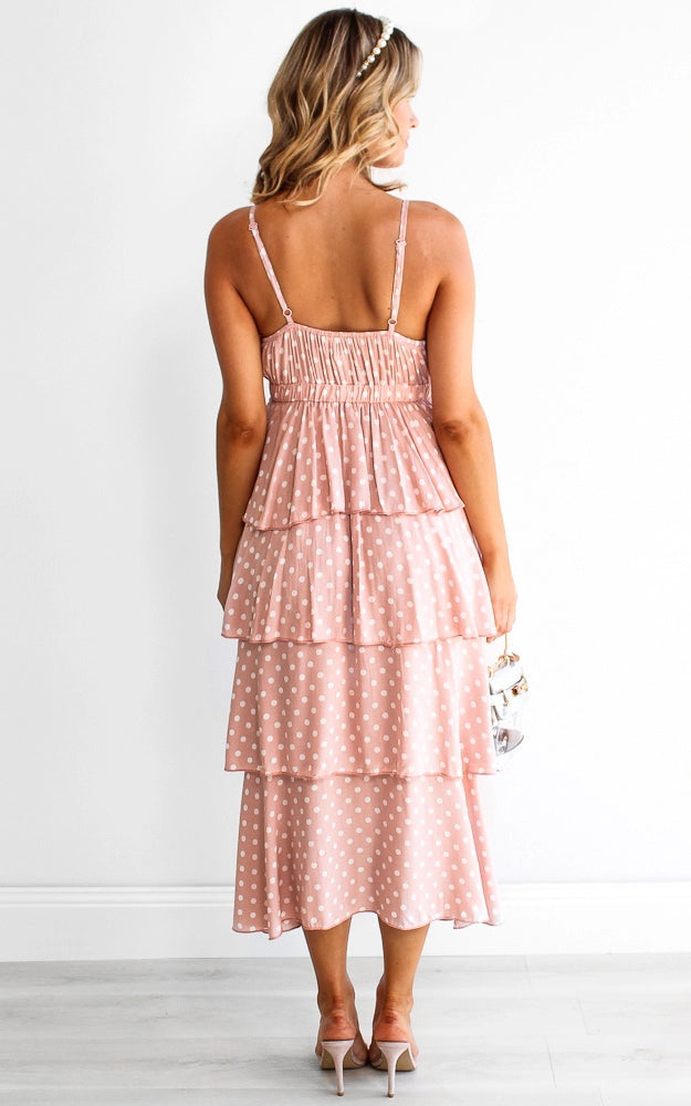 Judi Dress - Pink Polka