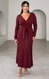 Jules Knit Midi Dress - Wine