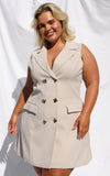 Julius Vest Mini Dress - Beige