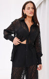 Chanmi Shirt Blouse - Black Texture