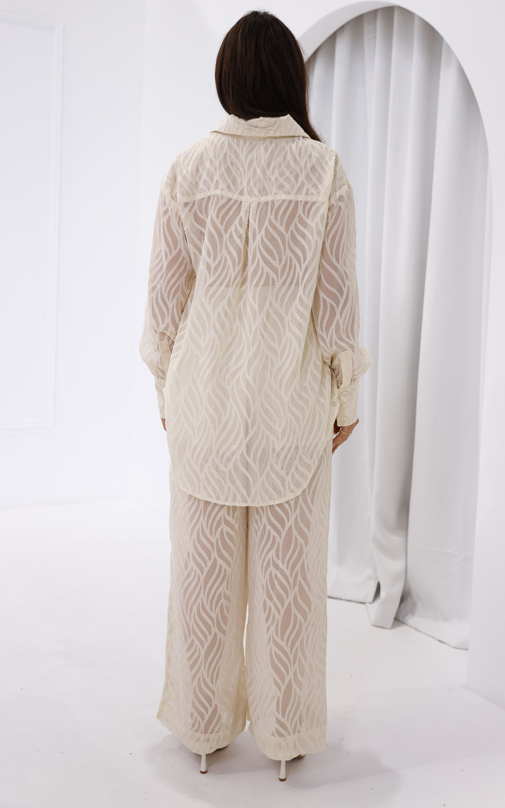 Chanmi Shirt Blouse - Cream Texture