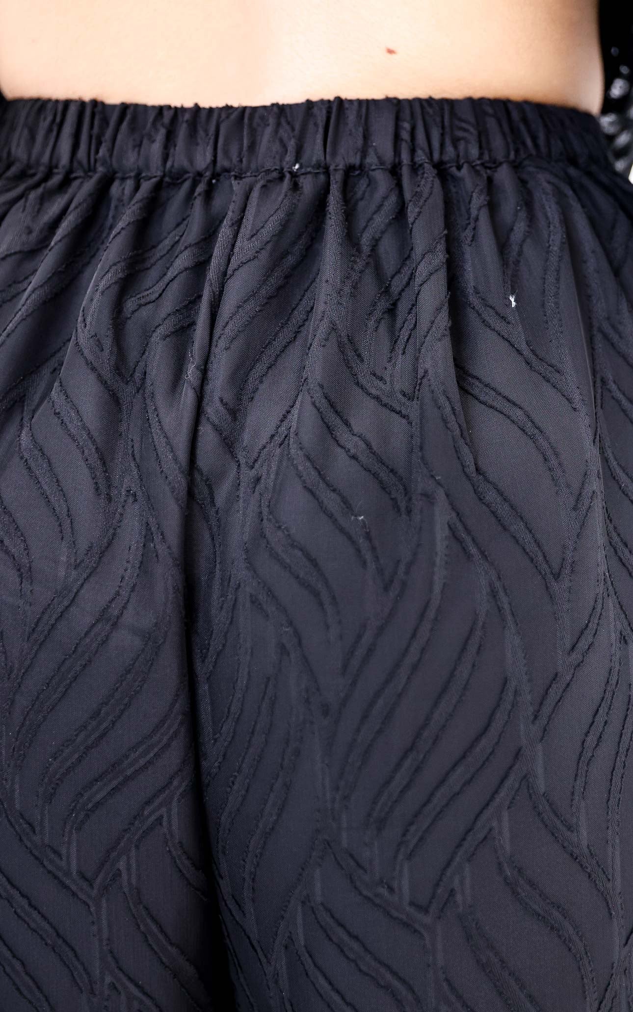 Piper Wide Leg Pants - Black Texture