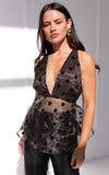 Jovi Top - Dark Brown Polka Dot