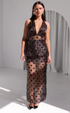 Jovi Maxi Skirt - Dark Brown Polka Dot