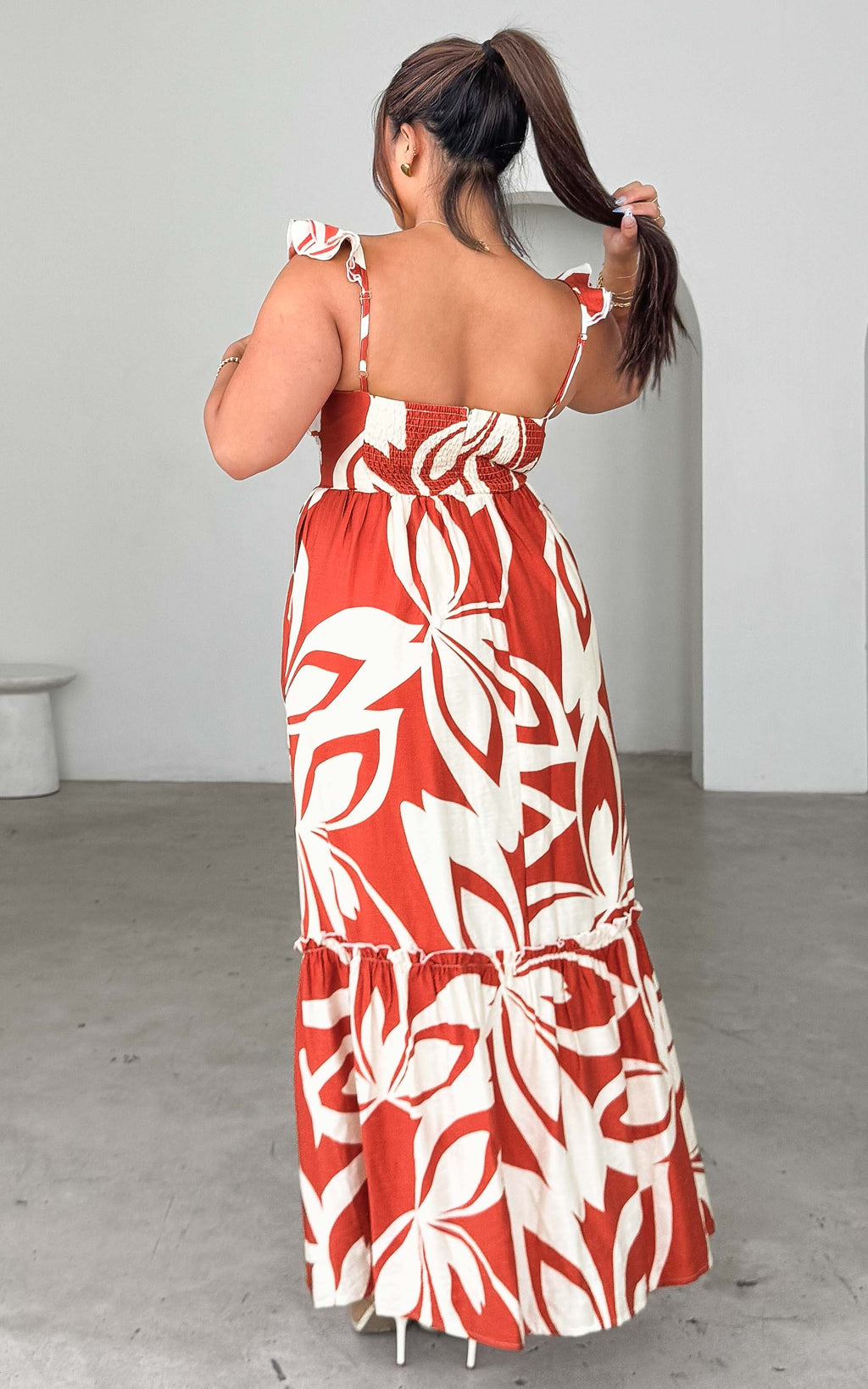 Kai Maxi Dress - Orange Print