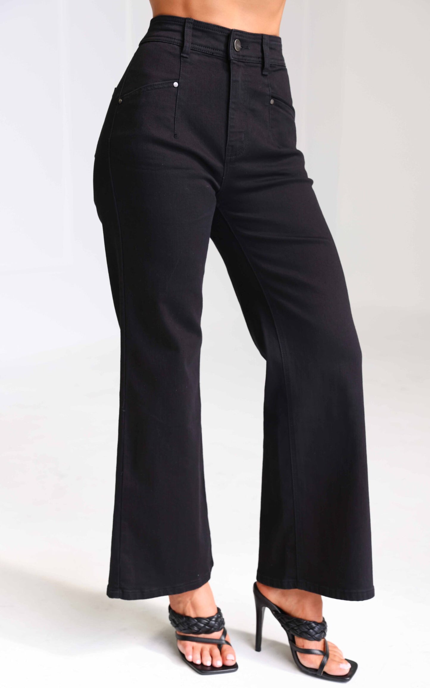 Kalino Wide Leg Jeans - Black