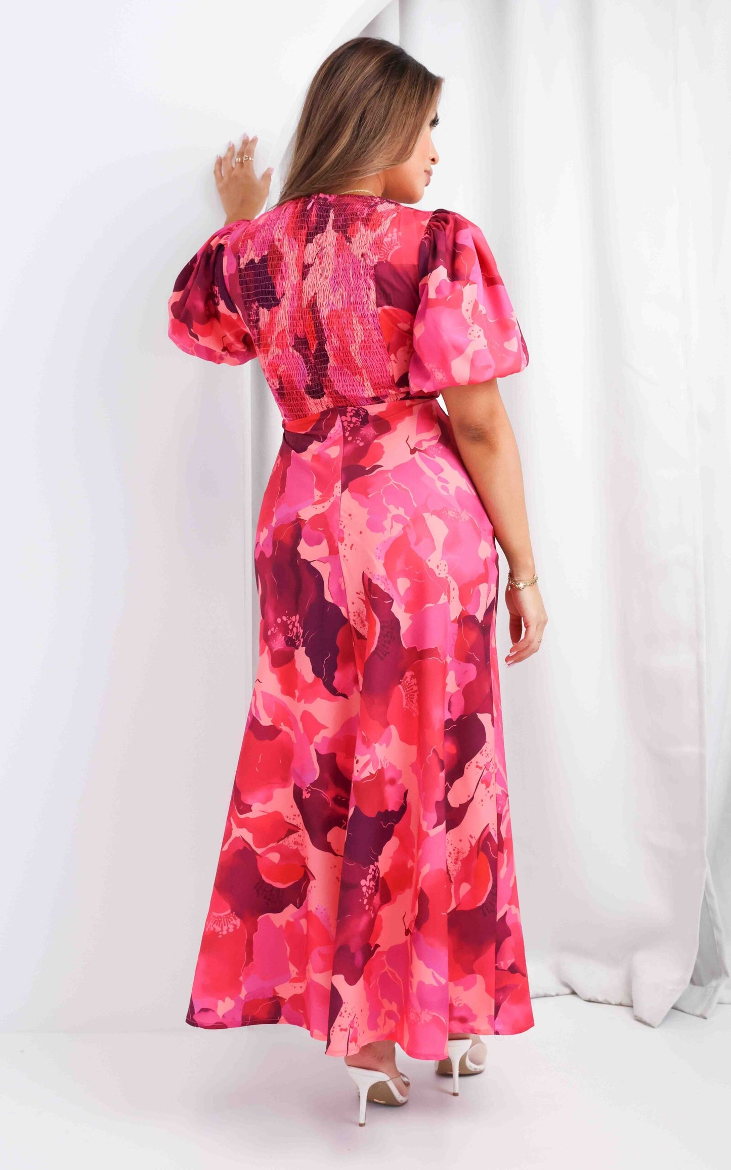 Kamala Maxi Dress - Pink Floral