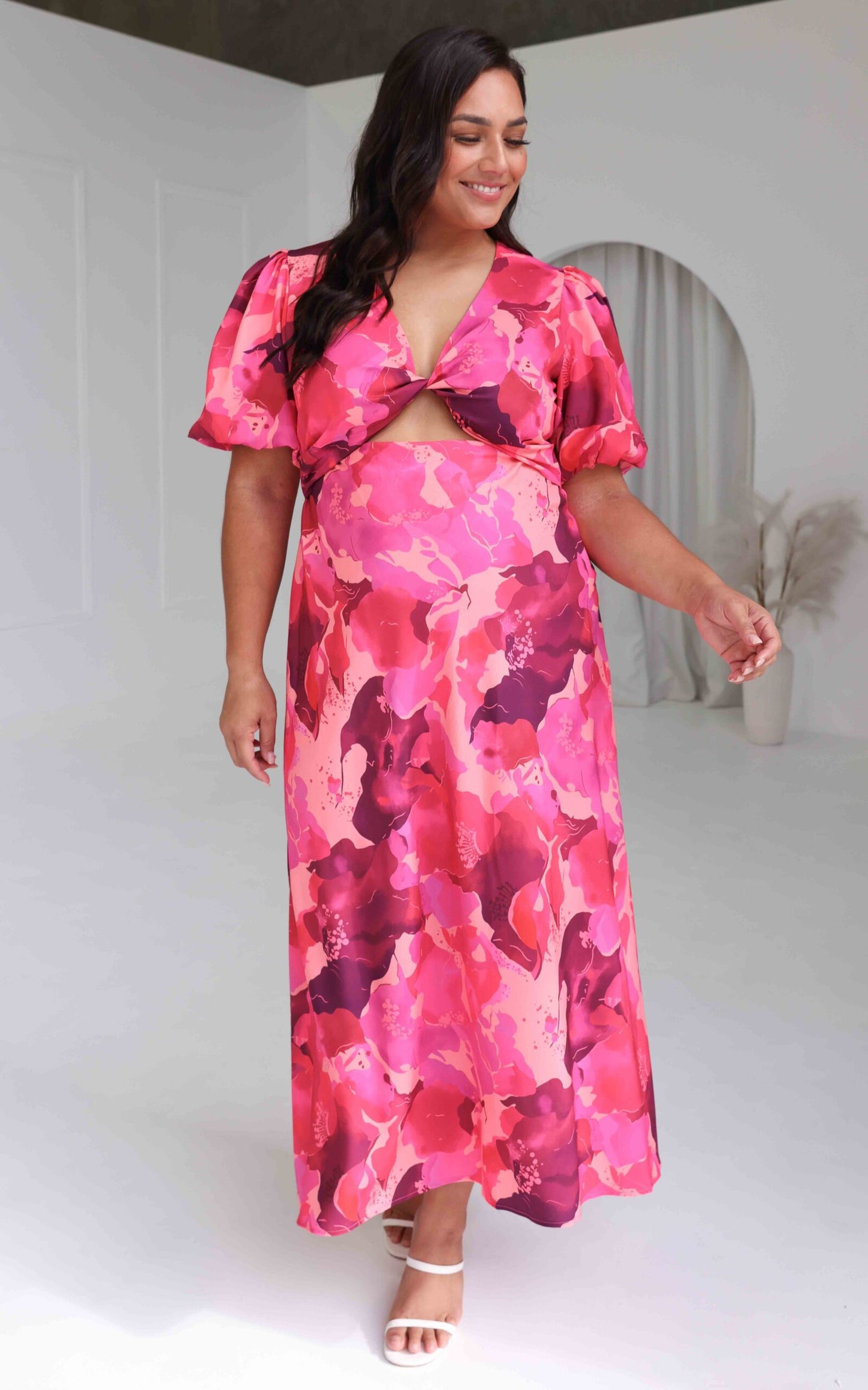 Kamala Maxi Dress - Pink Floral