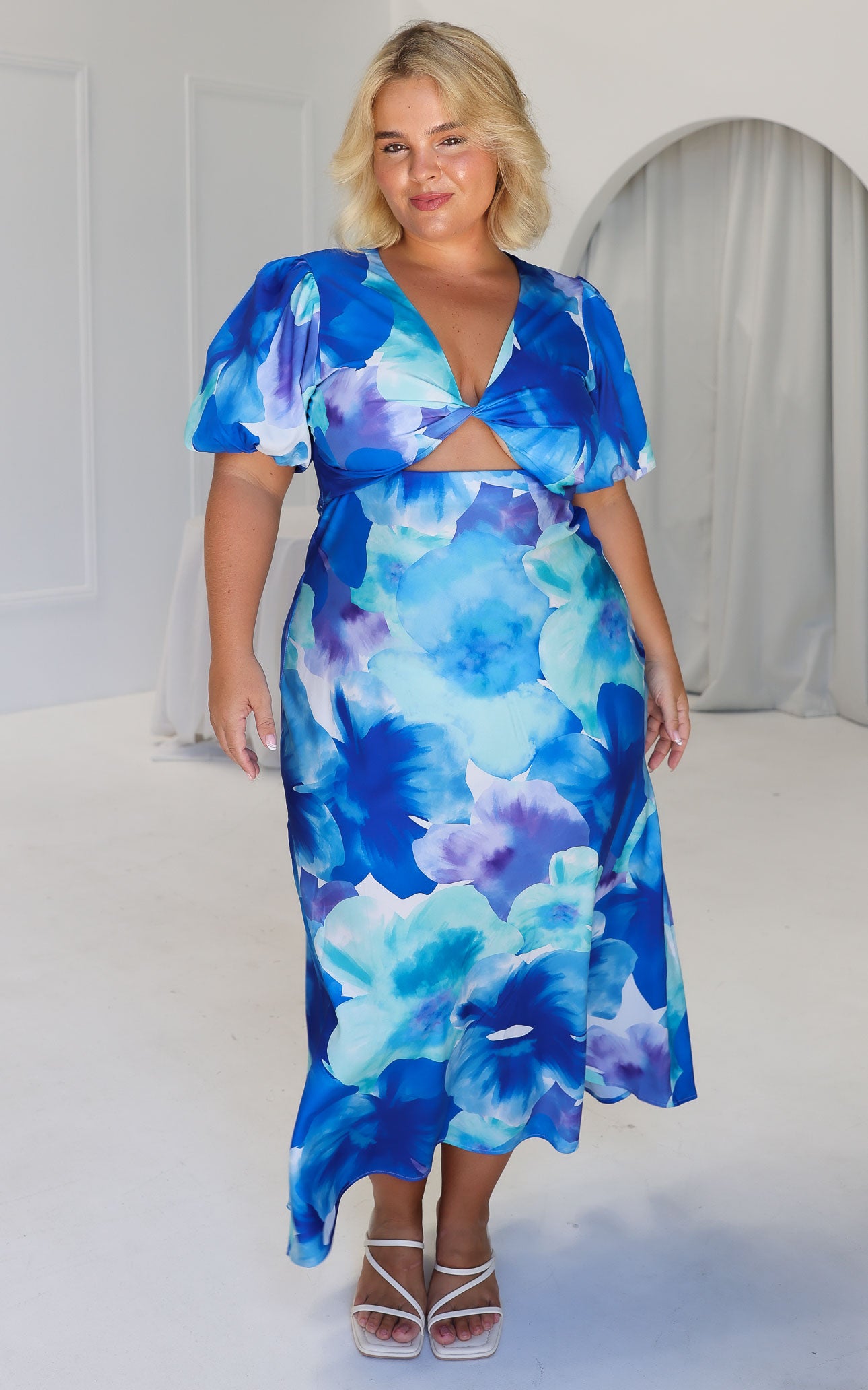 Kamala Maxi Dress - Blue Floral