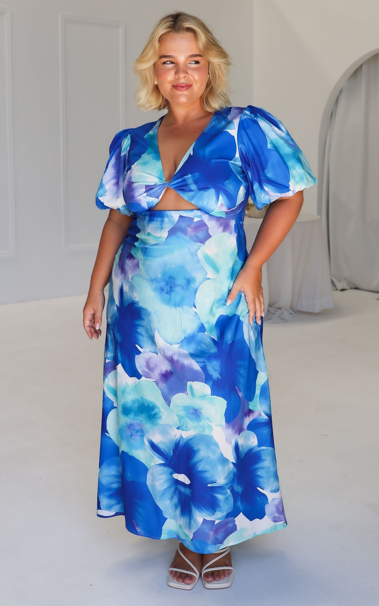 Kamala Maxi Dress - Blue Floral